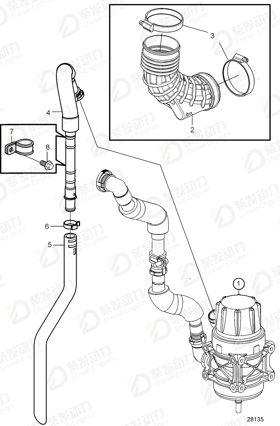 VOLVO Elbow 22275100 Drawing